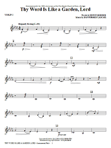 Thy Word Is Like A Garden, Lord - Violin 2 