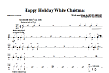 Happy Holiday/White Christmas - Drums