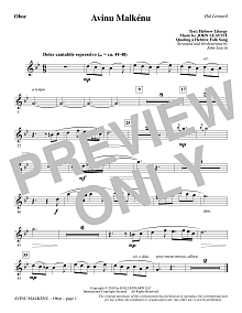 Avinu Malkénu - Oboe 