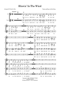 Blowin' In The Wind (arr. Tim Allen) - Choral Score