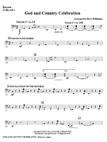 God And Country Celebration (Medley) - Keyboard String Reduction 