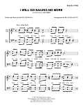 I Will Go Sailing No More (arr. Richard Hasty)