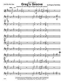 Greg's Groove - 2nd Eb Alto Saxophone 