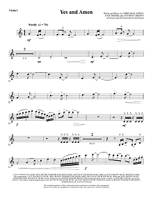 Yes and Amen - Violin 1 