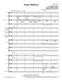 Avinu Malkénu - Full Score 