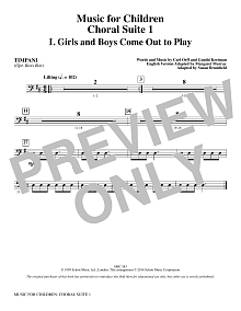 Music for Children (Choral Suite 1) - Timpani 