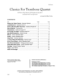 Classics For Trombone Quartet - Full Score