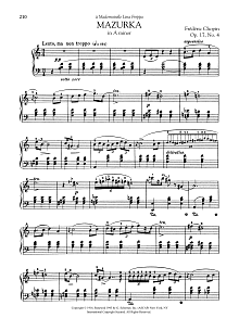 Mazurka in A minor, Op. 17, No. 4 