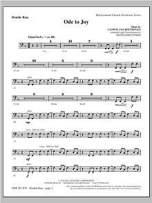 Ode To Joy (Does Not Match SATB 08752035) - Double Bass 