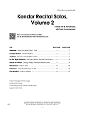 Kendor Recital Solos, Volume 2 - Bb Trumpet - Piano Accompaniment