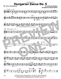 Hungarian Dance No. 5 - Bb Tenor Saxophone
