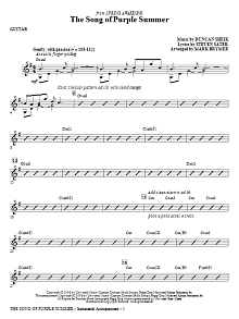 The Song Of Purple Summer - Guitar 