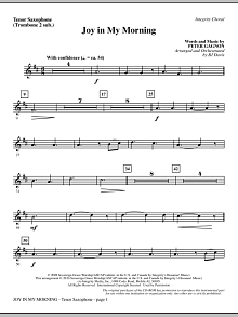 Joy In My Morning - Tenor Sax (Trombone 2 sub.) 