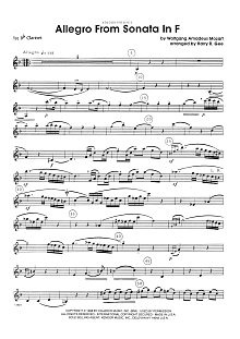 Allegro From Sonata In F - 1st Bb Clarinet 