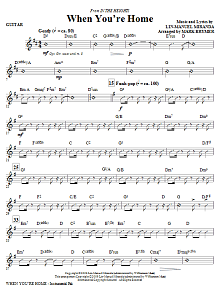 When You're Home (from In The Heights) - Guitar 