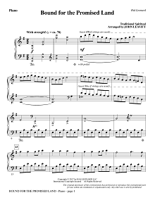 Bound for the Promised Land - Piano 
