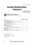 Kendor Recital Solos, Volume 2 - Tuba - Piano Accompaniment