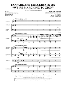Fanfare and Concertato on "We're Marching to Zion" - Full Score 