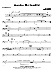 America, the Beautiful - 3rd Trombone 