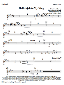 Hallelujah To My King - Bb Clarinet 1,2 