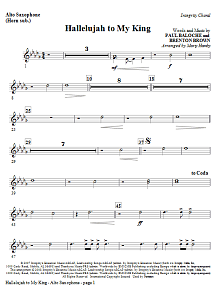 Hallelujah To My King - Alto Sax (Horn sub) 