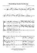 Something Inside So Strong (arr. Craig McLeish)