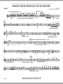 Write Your Message On My Heart - Violin 1 