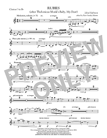Rubies (After Thelonious Monk's "Ruby, My Dear") - Bb Clarinet 3 