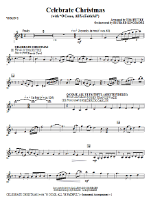 Celebrate Christmas (with O Come, All Ye Faithful) - Violin 2 