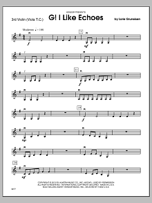 G! I Like Echoes - 3rd Violin 