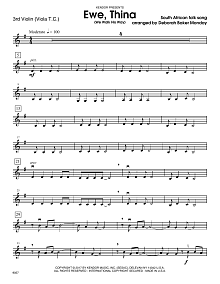 Ewe, Thina (We Walk His Way) - Violin 3 (Viola T.C.) 
