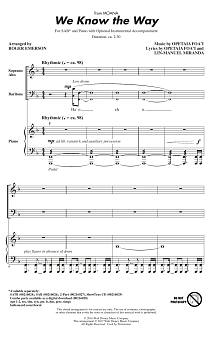 We Know The Way (from Moana) (arr. Roger Emerson) 