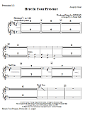 Here In Your Presence - Percussion 1 & 2