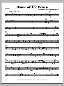 Gaelic Air And Dance (Parting Glass & Collin's Reel) - Violin 1 