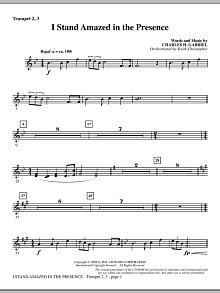 I Stand Amazed In The Presence - Bb Trumpet 2,3 