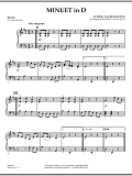 Minuet in D - Piano