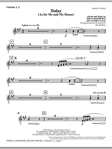 Today (As For Me And My House) - Clarinet 1 & 2 