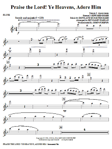 Praise The Lord! Ye Heavens, Adore Him - Flute 