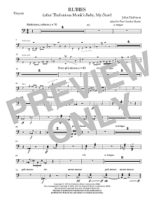 Rubies (After Thelonious Monk's "Ruby, My Dear") - Timpani 