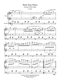 Three Easy Pieces for piano in three hands 2. Valse