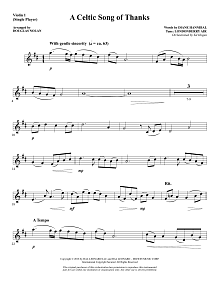 A Celtic Song of Thanks - Solo Violin 1 