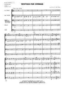 Tryptich For Strings - Full Score 