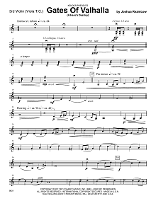 Gates Of Valhalla (A Hero's Destiny) - Violin 3 (Viola T.C.) 