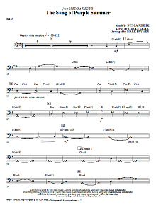The Song Of Purple Summer - Bass 