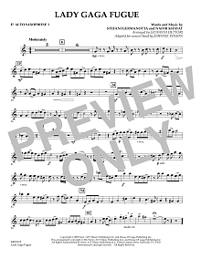Lady Gaga Fugue - Eb Alto Saxophone 1 