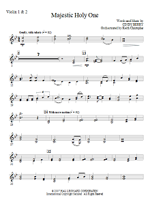 Majestic Holy One - Violin 1, 2 