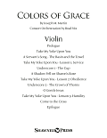 Colors of Grace - Lessons for Lent (New Edition) (Consort) - Violin