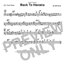Back To Havana - Solo Sheet - Trombone 
