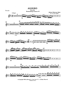 Allegro from Brandenburg Concerto No. 3 - Piccolo 