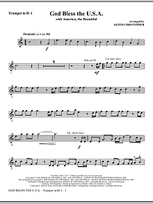 God Bless The U.S.A (with America, The Beautiful) - Bb Trumpet 1 